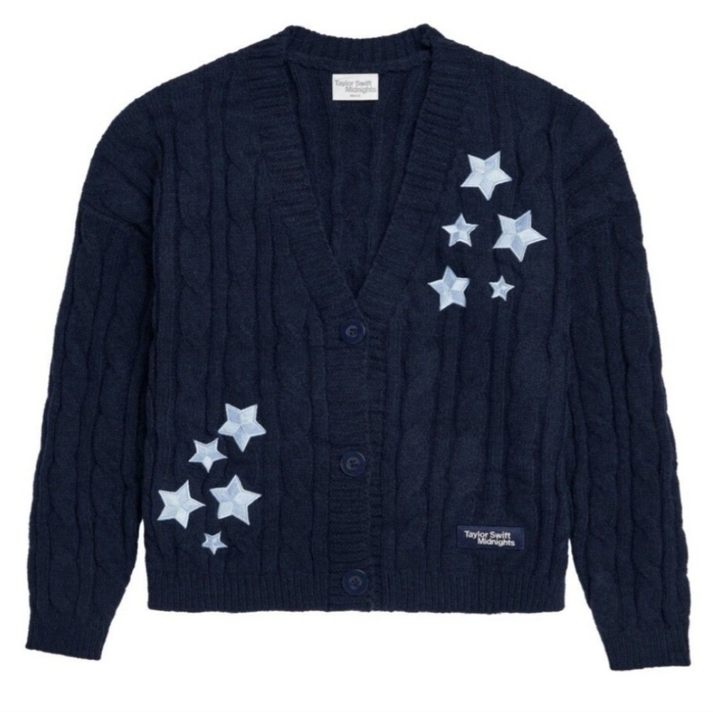 TAYLOR SWIFT - MIDNIGHTS CARDIGAN SWEATER MD/LG